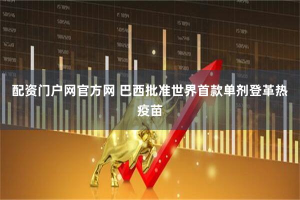 配资门户网官方网 巴西批准世界首款单剂登革热疫苗